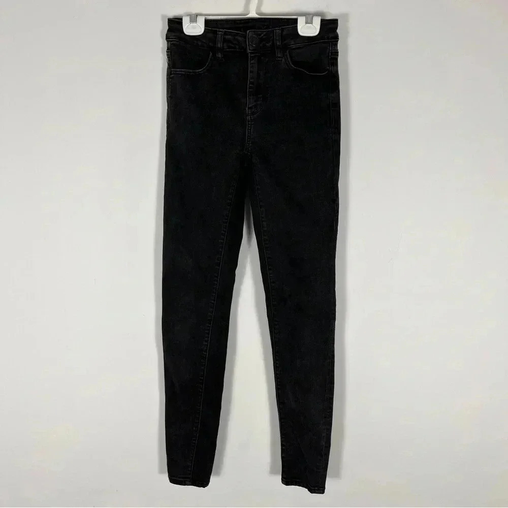 American Eagle Black High Rise Jeggings Size 4 Long Skinny Jeans